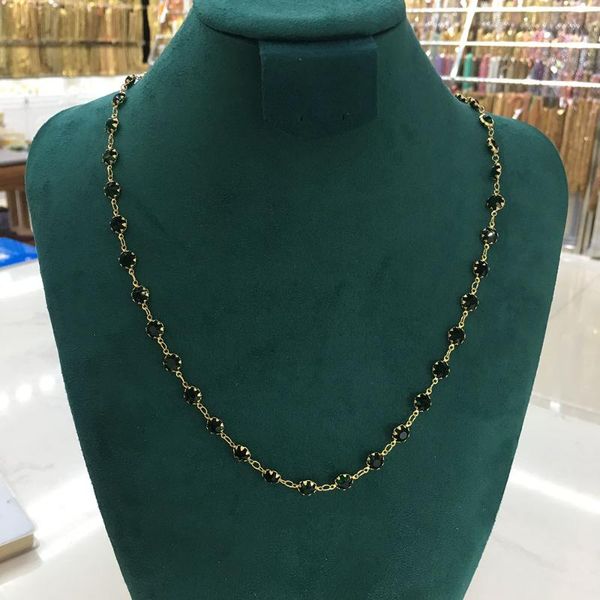chains romantic luxury edging glass green beads 18kgoldcopper chain couple necklace man pulseira female beauty gift jewelry wholesale, Silver
chains romantic luxury edging glass green beads 18kgoldcopper chain couple necklace man pulseira female beauty gift jewelry wholesale, Silver