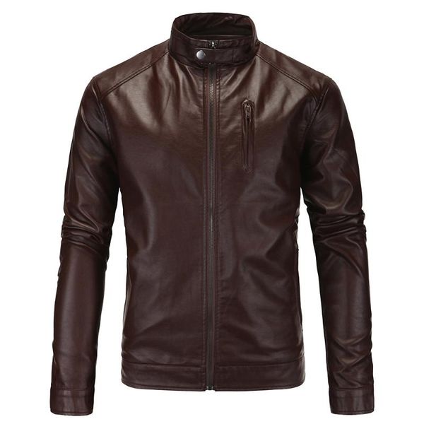 men's fur & faux 2021 england fashion men pu leather jacket plus size stand collar zip up vintage classic casual brown for, Black
men's fur & faux 2021 england fashion men pu leather jacket plus size stand collar zip up vintage classic casual brown for, Black