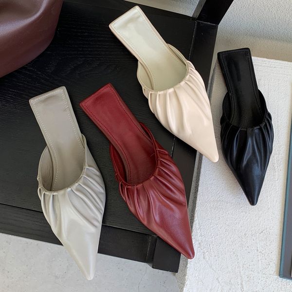 2021 Women Slippers Fashion Pointed Toe Ladies Flat Slides Shoes Slip on Mules Female Elegant Flip Flops Woman Sandals Slippers, Apricot
2021 Women Slippers Fashion Pointed Toe Ladies Flat Slides Shoes Slip on Mules Female Elegant Flip Flops Woman Sandals Slippers, Apricot