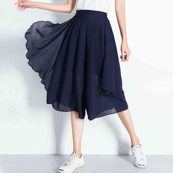 hand wash solid color women pants high waist elastic waistband wide leg cropped skirt chiffon stylish design, Black;white
hand wash solid color women pants high waist elastic waistband wide leg cropped skirt chiffon stylish design, Black;white