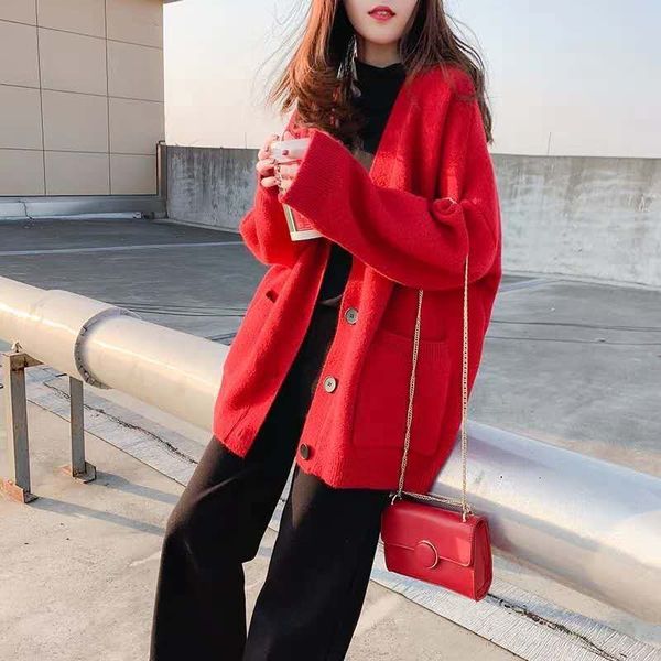 women's sweaters female sweater loose outwear cardigan casual jacket thick x3zp, White;black
women's sweaters female sweater loose outwear cardigan casual jacket thick x3zp, White;black