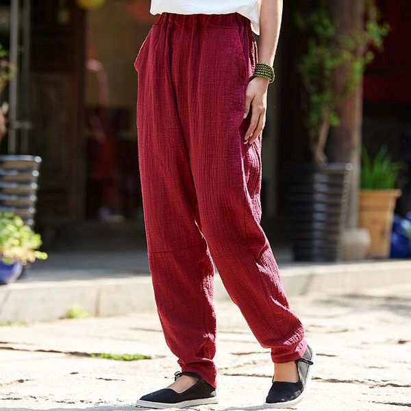 women's pants & capris spring loose style cotton linen female trousers casual vintage women, Black;white
women's pants & capris spring loose style cotton linen female trousers casual vintage women, Black;white