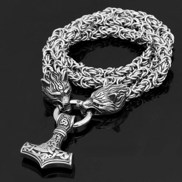 pendant necklaces nordic viking vintage men's necklace wolf head accessories jewelry, Silver
pendant necklaces nordic viking vintage men's necklace wolf head accessories jewelry, Silver
