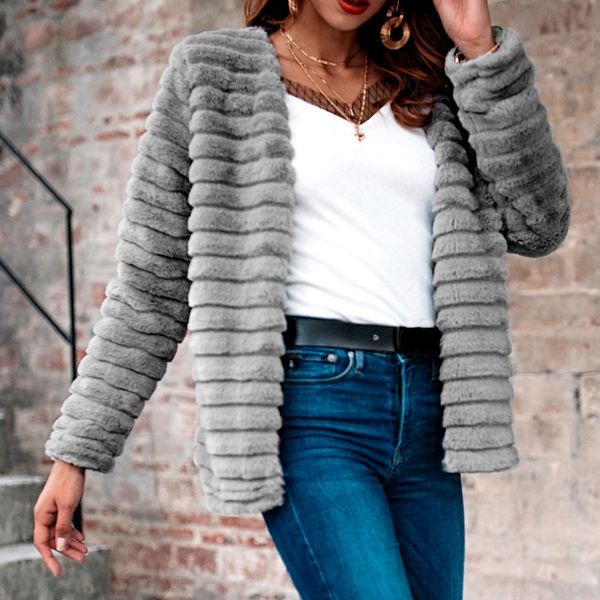 elegant faux coat women autumn winter warm soft fur jacket female plush overcoat casual outerwear manteau femme hiver, Black
elegant faux coat women autumn winter warm soft fur jacket female plush overcoat casual outerwear manteau femme hiver, Black