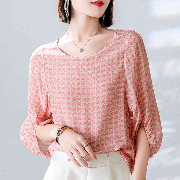 women's swimwear sweet pink women print shirt summer elegant o-neck three quarter lantern sleeve vintage loose lady 100% real silk blou, White;black
women's swimwear sweet pink women print shirt summer elegant o-neck three quarter lantern sleeve vintage loose lady 100% real silk blou, White;black