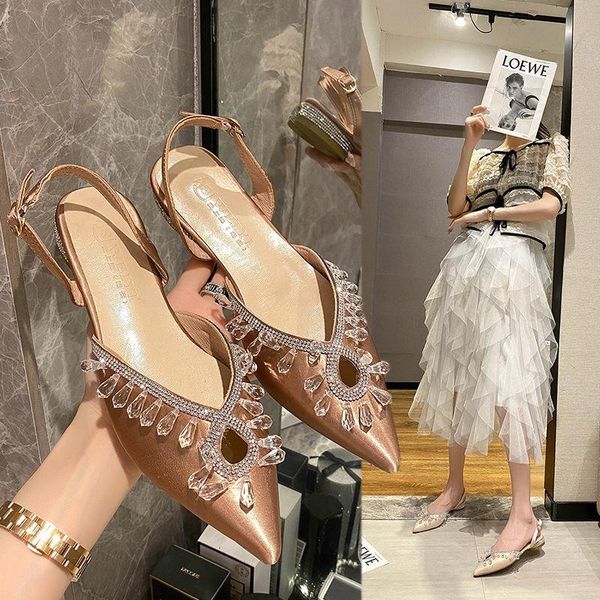 sandals 2021 summer flat pointed toe rhinestone single shoes thick heel fashion, Black
sandals 2021 summer flat pointed toe rhinestone single shoes thick heel fashion, Black