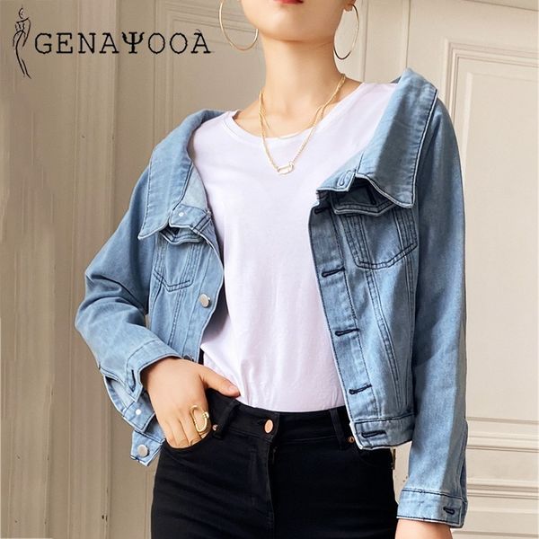 genayooa streetwear off shoulder jean jackets women short denim jacket and coat for ladies korean autumn harajuku 210417, Black;brown
genayooa streetwear off shoulder jean jackets women short denim jacket and coat for ladies korean autumn harajuku 210417, Black;brown