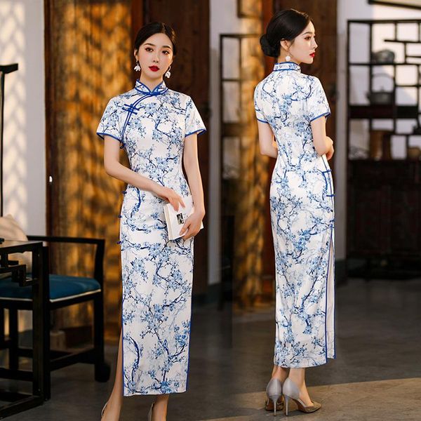 ethnic clothing slim female qipao chinese party prom dress gown exquisite print flower vintage cheongsam spring traditional vestidos, Red
ethnic clothing slim female qipao chinese party prom dress gown exquisite print flower vintage cheongsam spring traditional vestidos, Red