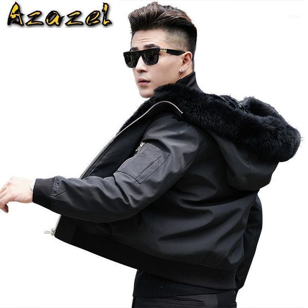 azazel winter real natural fur coat men collar hood male jacket short mens parka ae18001 kj8121, Black
azazel winter real natural fur coat men collar hood male jacket short mens parka ae18001 kj8121, Black