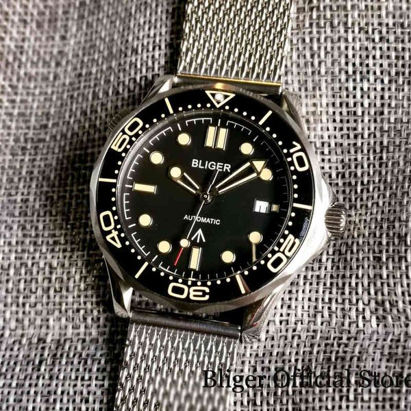 men's bliger fashional steel automatic watch miyota 8215 24 jewelry nh35 unidirectional rotary bezel mesh tape screw back, Slivery;brown
men's bliger fashional steel automatic watch miyota 8215 24 jewelry nh35 unidirectional rotary bezel mesh tape screw back, Slivery;brown