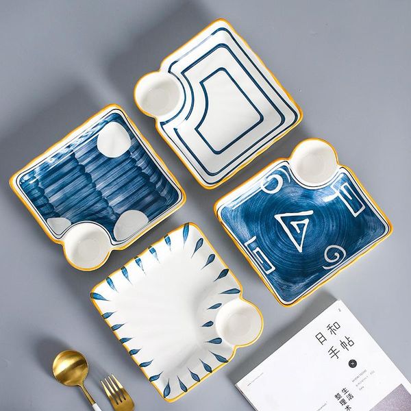 dishes & plates 7.5inches ceramic dumpling tray household creative tableware cute sushi dessert plate with vinegar dish
dishes & plates 7.5inches ceramic dumpling tray household creative tableware cute sushi dessert plate with vinegar dish