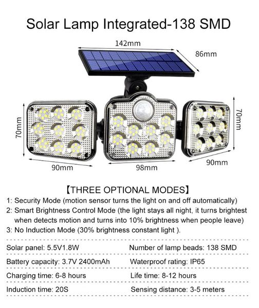solar lamps googor lights adjustable heads lamp ip65 waterproof motion sensor light wide angle illumination for garage
solar lamps googor lights adjustable heads lamp ip65 waterproof motion sensor light wide angle illumination for garage
