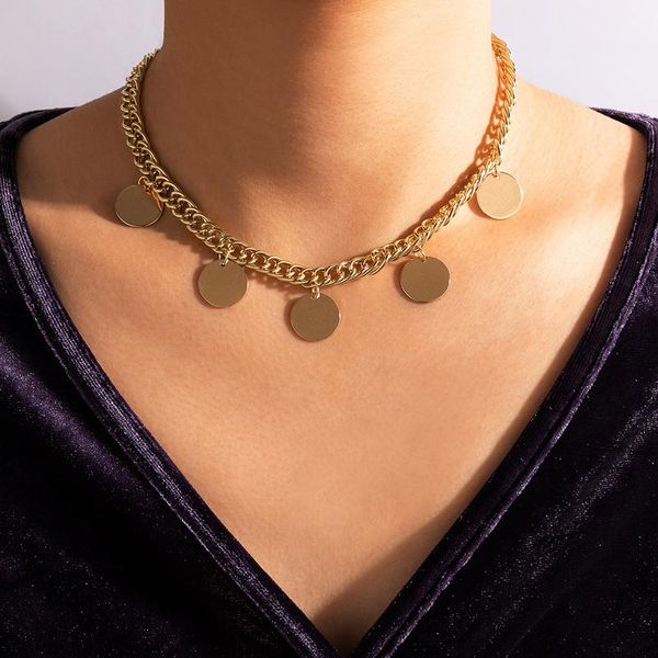 chokers charms round sequins necklace for women fashion gold color geometry alloy metal clavicle chain jewelry collar 17352, Golden;silver
chokers charms round sequins necklace for women fashion gold color geometry alloy metal clavicle chain jewelry collar 17352, Golden;silver