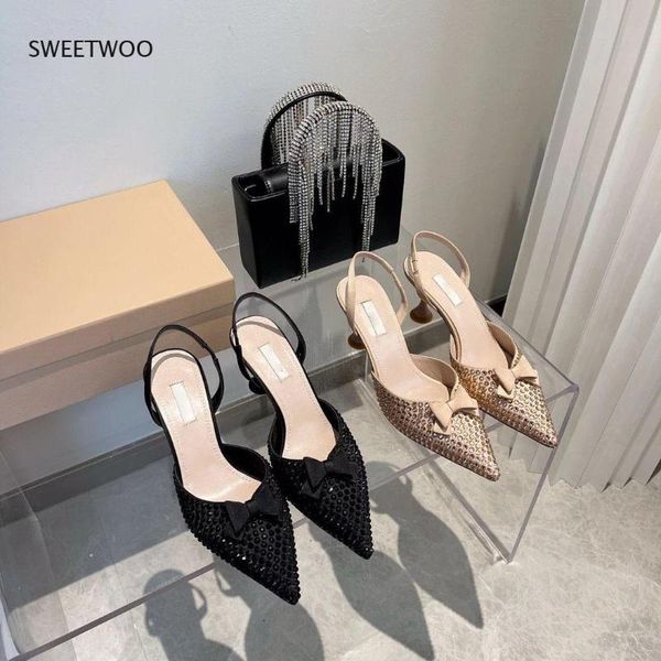 sandals women butterfly-knot crystals decor summer shoes woman high heels pumps pointed toe sandalias mujer, Black
sandals women butterfly-knot crystals decor summer shoes woman high heels pumps pointed toe sandalias mujer, Black