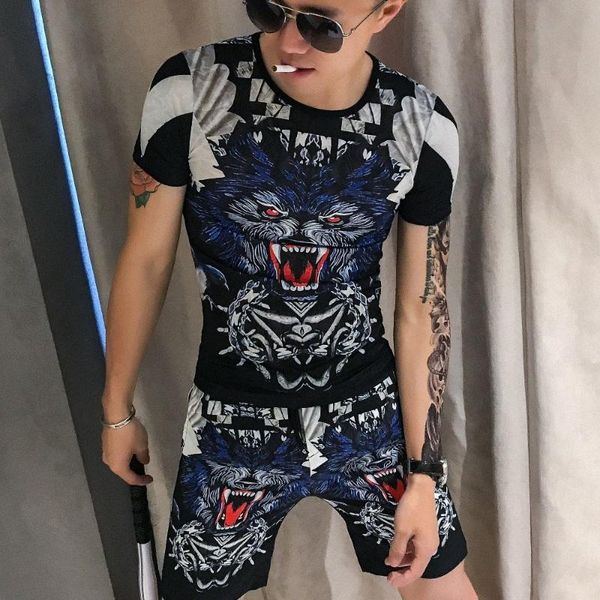 men's tracksuits hombre fashion ropa short sleeve t shirt suit 2-piece set summer wear self-cultivation sociology guy ice silk male, Gray
men's tracksuits hombre fashion ropa short sleeve t shirt suit 2-piece set summer wear self-cultivation sociology guy ice silk male, Gray