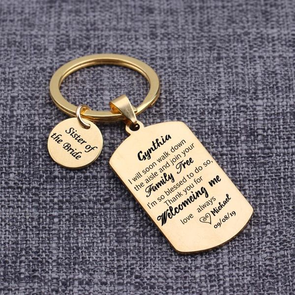 keychains the sister of bride gift jewelry keychain thank you for welcoming me dog tag bag charm wedding gifts bridesmaid friend, Silver
keychains the sister of bride gift jewelry keychain thank you for welcoming me dog tag bag charm wedding gifts bridesmaid friend, Silver