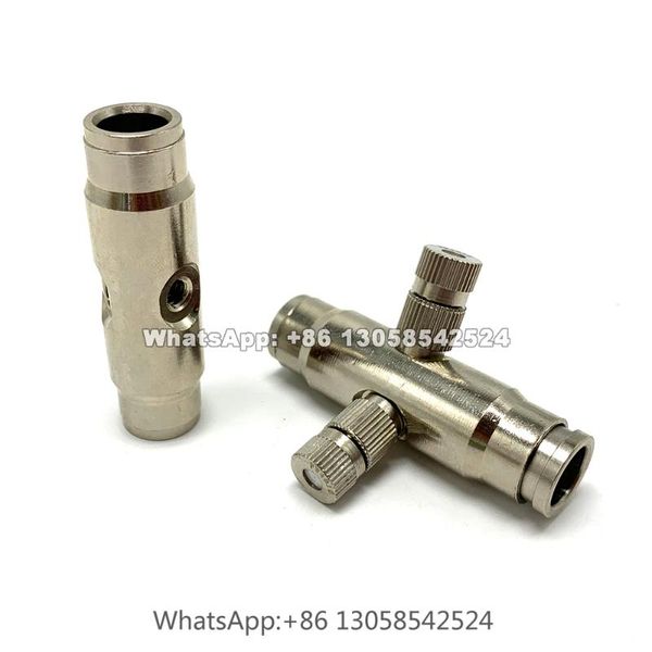 watering equipments straight joint with 2 nozzle seats misting system fittings, double hole connector, slip lock connector
watering equipments straight joint with 2 nozzle seats misting system fittings, double hole connector, slip lock connector