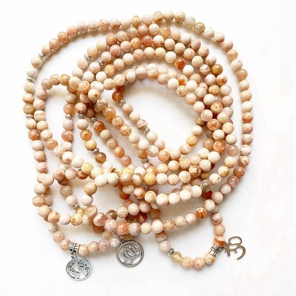 pendant necklaces sunstone stone 108 mala prayer beads necklace charm bracelet 8mm natural round elastic string buddhist spiritual jewelry, Silver
pendant necklaces sunstone stone 108 mala prayer beads necklace charm bracelet 8mm natural round elastic string buddhist spiritual jewelry, Silver