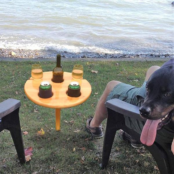 portable beer wine table holder wooden outdoor round stakes hole desksimple mini picnic rack easy to carry drop camp furniture
portable beer wine table holder wooden outdoor round stakes hole desksimple mini picnic rack easy to carry drop camp furniture