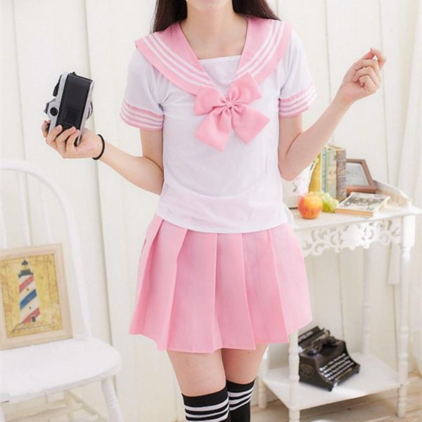 clothing sets japanese school uniform for girls sailor +tie+skirt navy style students clothes girl plus size lala cheerleader, White
clothing sets japanese school uniform for girls sailor +tie+skirt navy style students clothes girl plus size lala cheerleader, White