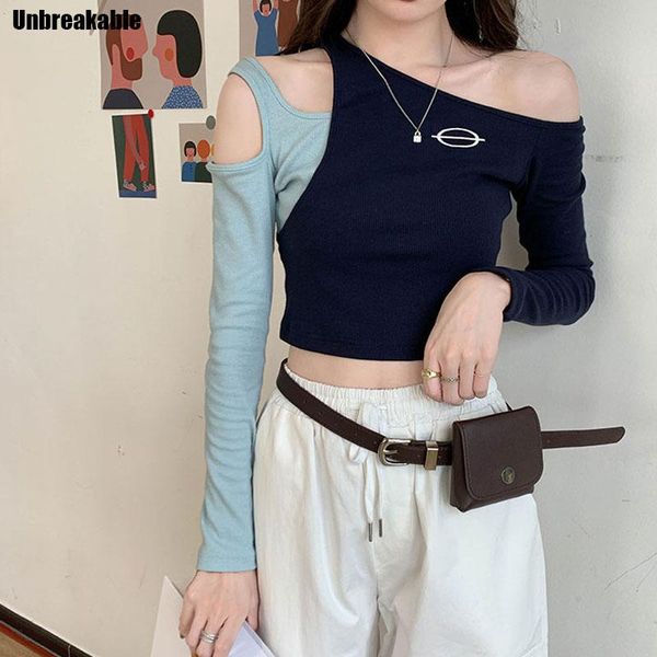 women's t-shirt autumn korean style faux two pieces color patchwork slim long sleeve womens shirt femme 2021 harajuku sexy, White
women's t-shirt autumn korean style faux two pieces color patchwork slim long sleeve womens shirt femme 2021 harajuku sexy, White