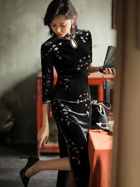 ethnic clothing oriental dress black cheongsam plus large size middlesleeve qipao performance cheongsams traditional dresses chinese, Red
ethnic clothing oriental dress black cheongsam plus large size middlesleeve qipao performance cheongsams traditional dresses chinese, Red