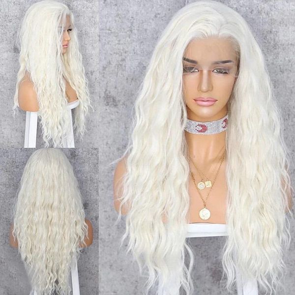 synthetic wigs rongduoyi platinum blonde wig high temperature fiber lace front for women long wavy part cosplay, Black
synthetic wigs rongduoyi platinum blonde wig high temperature fiber lace front for women long wavy part cosplay, Black