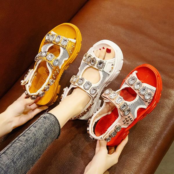 sandals summer style rhinestone rivets casual fashion platform ladies sports large size 35-40 ., Black
sandals summer style rhinestone rivets casual fashion platform ladies sports large size 35-40 ., Black