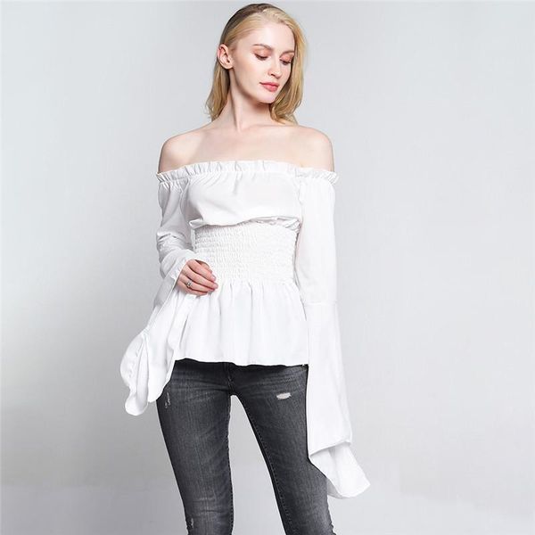 women's blouses & shirts womens blouse gothic renaissance flare sleeves ruffles off shoulder corset medieval victorian cosplay costume, White
women's blouses & shirts womens blouse gothic renaissance flare sleeves ruffles off shoulder corset medieval victorian cosplay costume, White