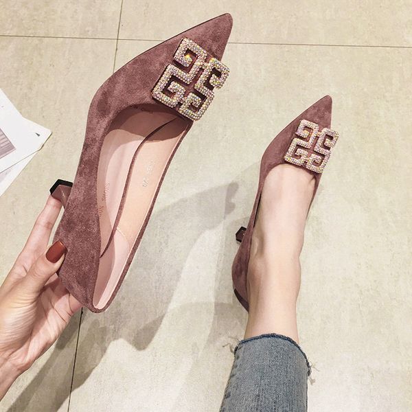 dress shoes high women pumps heels lady suede leather crystal square buckle thick with autumn pointed single wedding female t5o5, Black
dress shoes high women pumps heels lady suede leather crystal square buckle thick with autumn pointed single wedding female t5o5, Black
