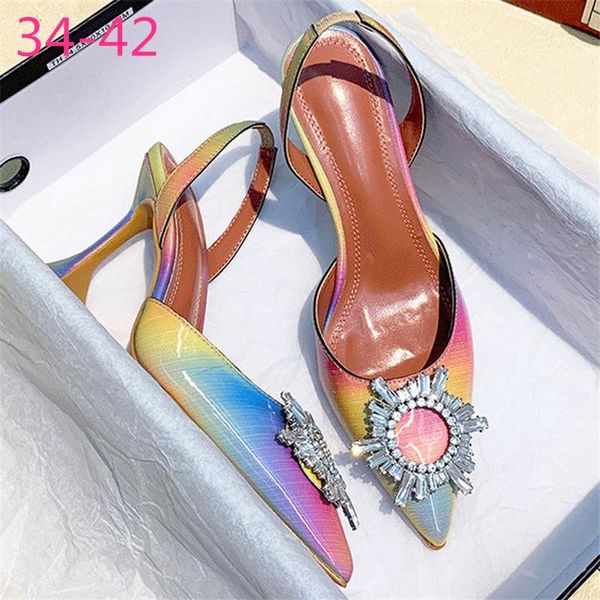 34-42 high heels sandals shoes women 3d rainbow rhinestone wedding party summer height, Black
34-42 high heels sandals shoes women 3d rainbow rhinestone wedding party summer height, Black