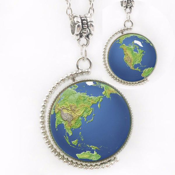 pendant necklaces earth double side rotatable glass dome jewelry vintage globe necklace planet art, Silver
pendant necklaces earth double side rotatable glass dome jewelry vintage globe necklace planet art, Silver