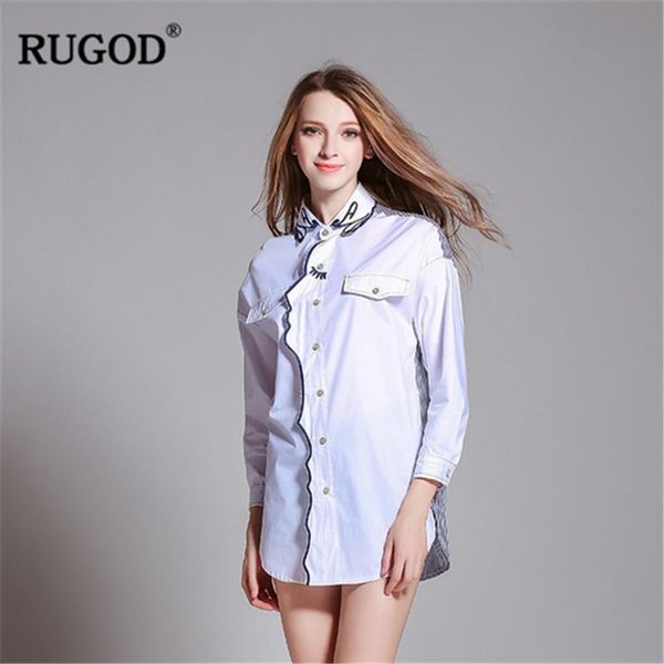 women's blouses & shirts rugod women ruffles style long sleeve casual blouse ladies loose shirt back striped print personal collar whit, White
women's blouses & shirts rugod women ruffles style long sleeve casual blouse ladies loose shirt back striped print personal collar whit, White
