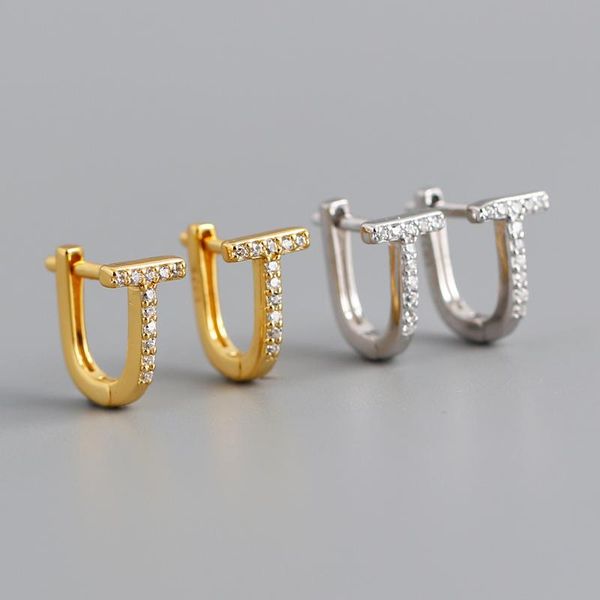 hoop & huggie genuine sterlling silver 925 letter t ear buckle earring luxury pave zircon women elegant girl lovely jewelry, Golden;silver
hoop & huggie genuine sterlling silver 925 letter t ear buckle earring luxury pave zircon women elegant girl lovely jewelry, Golden;silver