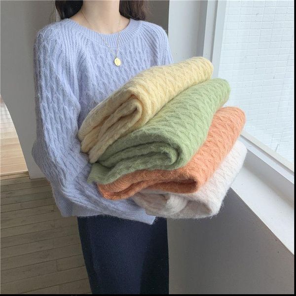 solid womens sweaters simple knitted women sweater pullover long sleeve o neck casual loose korean lazy autumn winter, White;black
solid womens sweaters simple knitted women sweater pullover long sleeve o neck casual loose korean lazy autumn winter, White;black