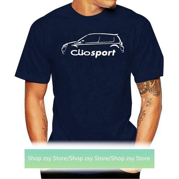 women's t-shirt renault clio sport 182 cup classic car mens cotton, White