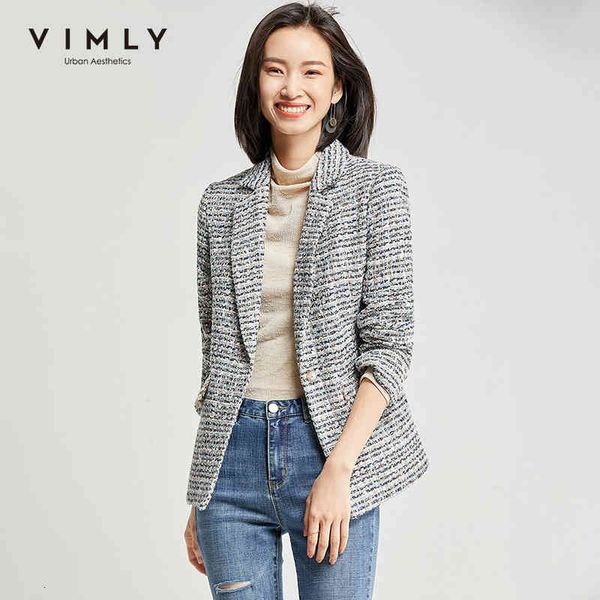 vimly women blazers autumn spring elegant lapel single button tweed jacket slim business casual coat female 98376 201009, White;black
vimly women blazers autumn spring elegant lapel single button tweed jacket slim business casual coat female 98376 201009, White;black