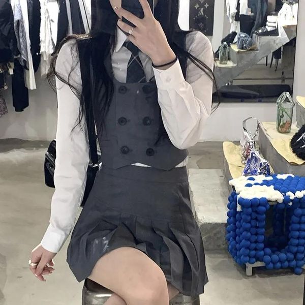 two piece dress school uniform white three lines college high girls student uniforms sailor suit pleated skirt preppy style
two piece dress school uniform white three lines college high girls student uniforms sailor suit pleated skirt preppy style