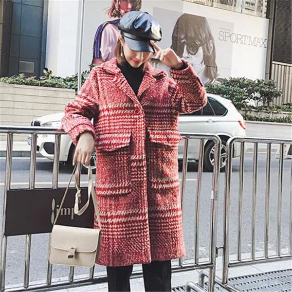 women's wool & blends fashion big pocket retro lapel winter 2021 coat women thicken plaid red overcoat lady woolen coats womens manteau, Black
women's wool & blends fashion big pocket retro lapel winter 2021 coat women thicken plaid red overcoat lady woolen coats womens manteau, Black