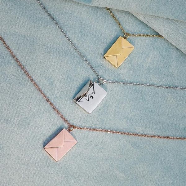 pendant necklaces love envelope necklace heart message locket can open lovers fashion jewelry, Silver
pendant necklaces love envelope necklace heart message locket can open lovers fashion jewelry, Silver