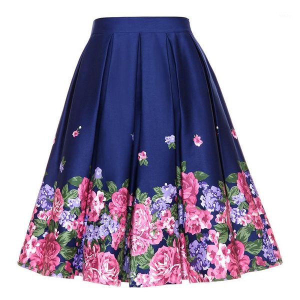 2021high waist plated skirt vintage style female retro blossom flower floral print1, Black
2021high waist plated skirt vintage style female retro blossom flower floral print1, Black