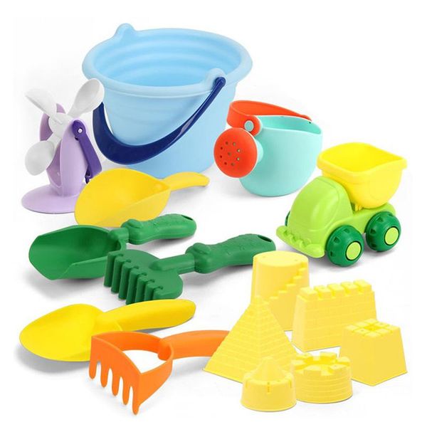 15pcs / sets of beach toys soft rubber bucket toy set fun children's gifts summer outdoor pads
15pcs / sets of beach toys soft rubber bucket toy set fun children's gifts summer outdoor pads