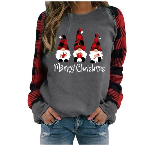 women's hoodies & sweatshirts 2021 christmas women plaid printing casual round neck soft cotton pullover long sleeve, Black
women's hoodies & sweatshirts 2021 christmas women plaid printing casual round neck soft cotton pullover long sleeve, Black