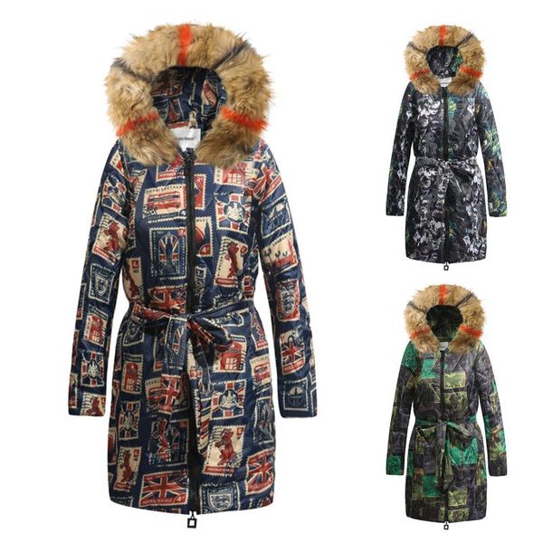 women's fur & faux 2021 solid winter long argyle parkas women fashion zipper hooded jackets female tie belt waist coats elegant ladies, Black
women's fur & faux 2021 solid winter long argyle parkas women fashion zipper hooded jackets female tie belt waist coats elegant ladies, Black