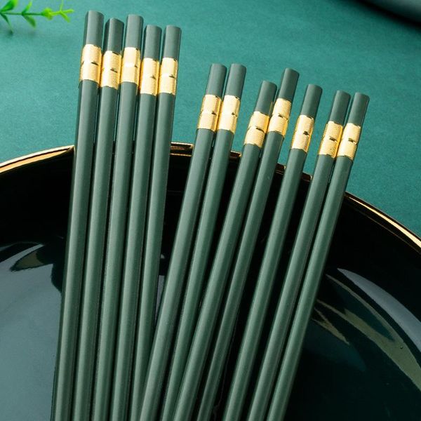 chopsticks zollor 5 pairs/set alloy non-slip reusable sticks sushi hashi baguette el restaurant household tableware
chopsticks zollor 5 pairs/set alloy non-slip reusable sticks sushi hashi baguette el restaurant household tableware