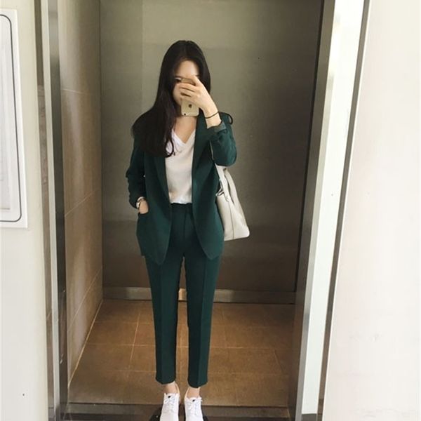 women's two piece pants women pant suit autumn elegant green black blazer jacket and 2 pieces set office 0zw1, White
women's two piece pants women pant suit autumn elegant green black blazer jacket and 2 pieces set office 0zw1, White