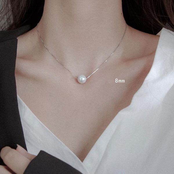 chains 925 sterling silver necklace box chain natural pearl pendant choker elegant graceful wedding party jewelry
chains 925 sterling silver necklace box chain natural pearl pendant choker elegant graceful wedding party jewelry