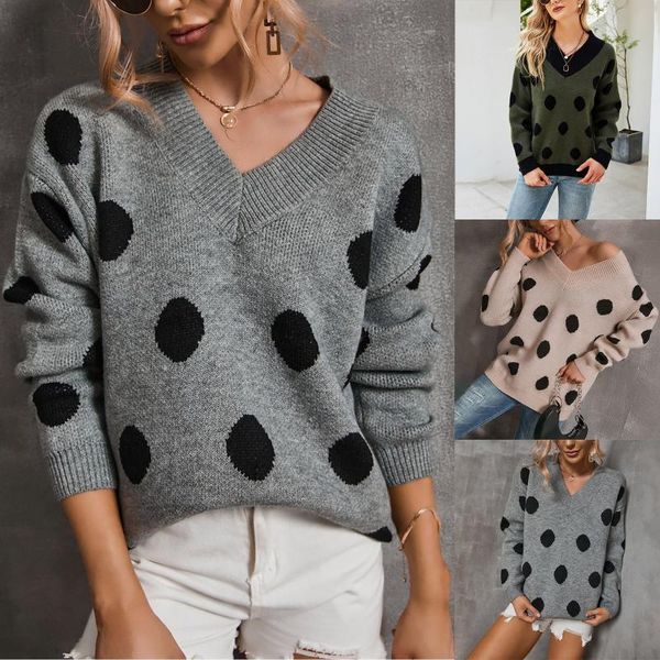women's sweaters 2021 autumn winter thick sweater women knitted wave point pullover long sleeve v neck loose jumper soft warm pull femm, White;black
women's sweaters 2021 autumn winter thick sweater women knitted wave point pullover long sleeve v neck loose jumper soft warm pull femm, White;black