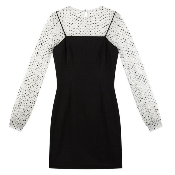 casual dresses european fashion women short dress summer club black dots long sleeve see through womens mini, Black;gray
casual dresses european fashion women short dress summer club black dots long sleeve see through womens mini, Black;gray