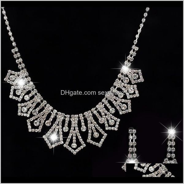 & necklace drop delivery 2021 women blue fashion jewelry sets nechlace and wedding bridal sliver earrings sier plated rhinestone for party 1, Silver
& necklace drop delivery 2021 women blue fashion jewelry sets nechlace and wedding bridal sliver earrings sier plated rhinestone for party 1, Silver